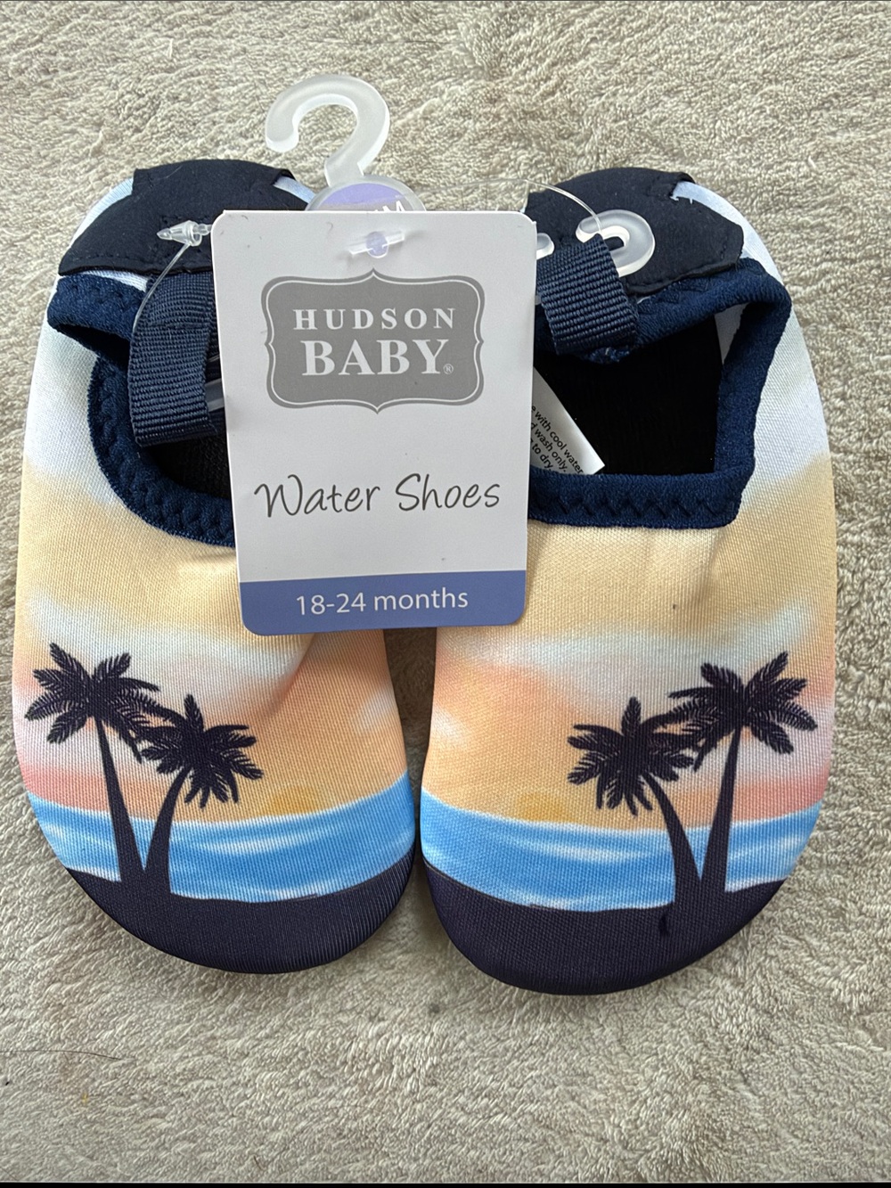 Hudson Baby Navy and Sunset Palm Toddler Water Shoes